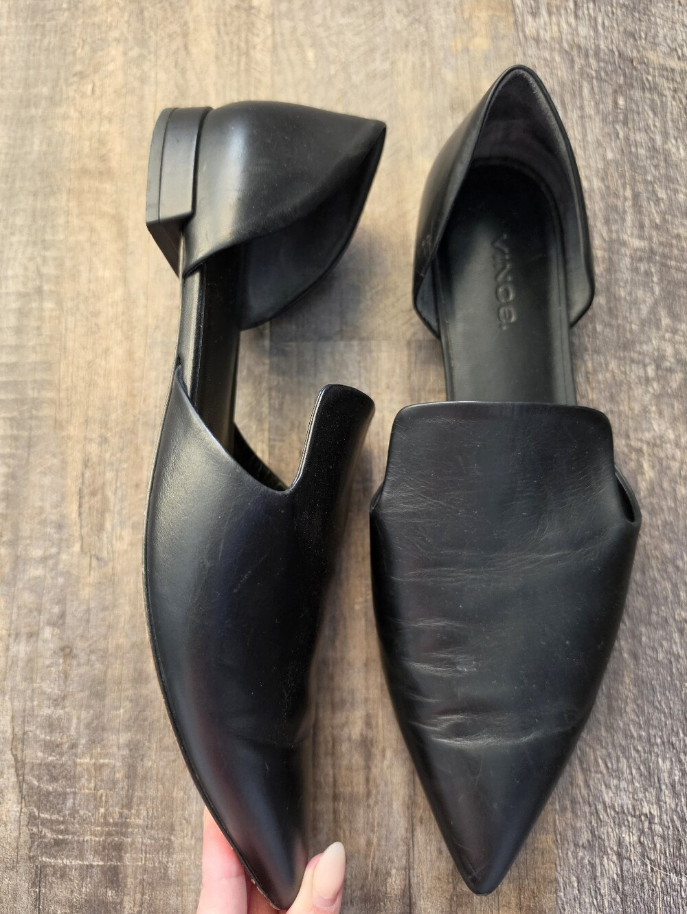 Vince Damris Black Leather Slip-on Loafers - Picture 5 of 10